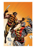 Wolverine First Class 21 Cover: Colossus and Wolverine Print by David Williams