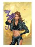 X-Treme X-Men 44 Cover: Pryde, Kitty and Lockheed Poster von Salvador Larroca