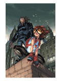 Amazing Fantasy #4 Cover: Arana and Miguel Swinging Posters av Mark Brooks Amazing Fantasy #4 Cover: Arana and Miguel Swinging Posters av Mark Brooks