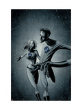 Marvek Knights 4 28 Cover: Mr. Fantastic and Invisible Woman Prints by Aja David