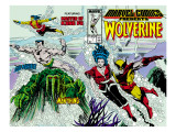 Marvel Comics Presents 7 Cover: Spider-Man, Vulture and Kraven the Hunter Swimming Prints by John Buscema