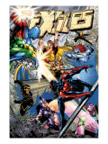 Exiles 77 Cover: Spider-Man, Morph, Hyperion, Blink, Zarda, Whizzer and Dr. Spectrum Art par Calafiore James
