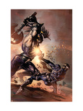 Dark Avengers 9 Cover: Ares and Nick Fury Art by Mike Deodato Jr.