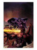 Black Panther #9 Cover: Black Panther, Dragon Man and Wolverine Plakater av Andy Brase
