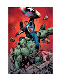 Ultimate Avengers 4 Cover: Captain America, Hulk, Red Wasp and Black Widow Poster par Carlos Pacheco