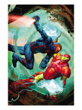 New Warriors 20 Cover: Night Thrasher and Iron Man Posters