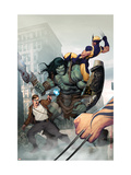 Incredible Hulk #603 Cover: Skaar, Wolverine, Banner and Bruce Posters af Ariel Olivetti Incredible Hulk #603 Cover: Skaar, Wolverine, Banner and Bruce Posters af Ariel Olivetti