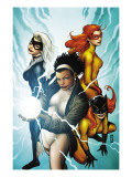 Marvel Divas 3 Cover: Photon, Hellcat, Black Cat and Firestar Poster by Patrick Zircher