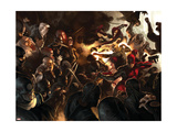 Daredevil #100 Cover: Daredevil, Elektra, Luke Cage, Iron Fist and Spider-Man Reprodukcje