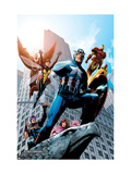 Avengers #82 Cover: Captain America, Hawkeye, Falcon, Iron Man, Vision, Scarlet Witch and Avengers Poster van Scott Kolins Avengers #82 Cover: Captain America, Hawkeye, Falcon, Iron Man, Vision, Scarlet Witch and Avengers Poster van Scott Kolins