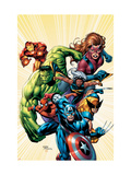 Marvel Adventures Avengers 8 Cover: Captain America Kunstdrucke von Chen Sean