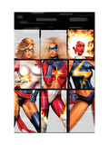 Ms. Marvel #22 Cover: Ms. Marvel, Binary and Warbird Plakaty autor Greg Horn Ms. Marvel #22 Cover: Ms. Marvel, Binary and Warbird Plakaty autor Greg Horn