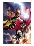Incredible Hercules 136 Cover: Hercules and Thor Print by Rafael Albuquerque