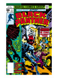 Black Panther 3 Cover: Black Panther, Princess Zanda, Hatch-22, Little and Abner Charging Poster by Jack Kirby