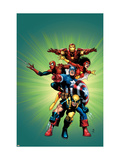 Wizard 136 Cover: Captain America, Wolverine, Spider-Man, Spider Woman, Iron Man and New Avengers Kunstdrucke von Jim Cheung