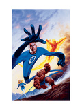 Marvel Double-Shot #3 Cover: Mr. Fantastic, Invisible Woman, Human Torch and Thing Swimming Reprodukcje autor Joe Jusko Marvel Double-Shot #3 Cover: Mr. Fantastic, Invisible Woman, Human Torch and Thing Swimming Reprodukcje autor Joe Jusko