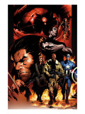 Ultimate Nightmare 1 Cover: Nick Fury, Captain America, Wolverine and Colossus Print by Hairsine Trevor