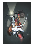 Daughters Of The Dragon 3 Cover: Misty Knight, Wing and Colleen Charging Posters by Khari Evans