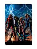 She-Hulk 34 Cover: She-Hulk, Thundra, Valkyrie and Invisible Woman Print by Mike Deodato Jr.