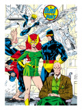 X-Men 1 Pin-up Group: Blast From The Past, Original X-Men Print by Lee Jim
