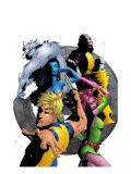 Exiles 50 Cover: Mimic, Blink, Sasquatch, Namora, Beak and Exiles Poster by Mizuki Sakakibara