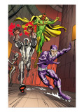 Exiles 5 Group: Vision, Ultron and Machine Man Poster par Casey Jones