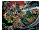 Ultimate X-Men Annual 1 Group: Wolverine, Jubilee, Storm, Colossus, Iceman and Cyclops Poster par Tom Raney