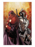 Ultimate X-Men 92 Cover: Onslaught and Cable Print by Salvador Larroca