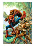 Marvel Age Spider-Man 14 Cover: Spider-Man and Kraven the Hunter Fighting and Flying Prints by Roger Cruz