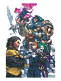 Uncanny X-Men 437 Cover: Wolverine, Havok, Juggernaut, Nightcrawler, Angel, Northstar and X-Men Posters par Salvador Larroca