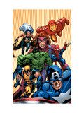 Marvel Two-In-One 14 Cover: Avengers and X-Men Kunstdruck von Kirk Leonard