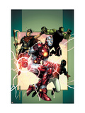 Young Avengers 3 Cover: Iron Lad, Wiccan, Hulkling and Patriot Poster von Jim Cheung