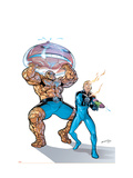 Marvel Adventures Fantastic Four #39 Cover: Thing and Human Torch Pósters por Salvador Espin