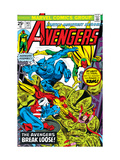 Avengers 143 Cover: Beast, Captain America, Iron Man, Vision and Avengers Prints by George Perez
