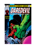 Daredevil #163 Cover: Hulk and Daredevil Fighting Plakat af Frank Miller Daredevil #163 Cover: Hulk and Daredevil Fighting Plakat af Frank Miller