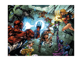 All New Savage She-Hulk #4 Group: Spider-Man, Lyra, She-Hulk, Ms. Marvel and Wolverine Fotografia por Peter Vale