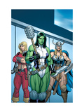 Hulk 7 Group: She-Hulk, Valkyrie and Thundra Poster par Arthur Adams