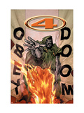 Marvel Knights 4 17 Cover: Dr. Doom and Human Torch Flying Prints by Jim Muniz