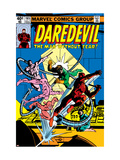 Daredevil 165 Cover: Daredevil and Doctor Octopus Crouching Affiche par Frank Miller