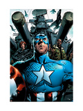 Ultimate Nightmare N2 Cover: Captain America, Black Widow and Nick Fury Swinging Prints by Hairsine Trevor