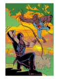 X-Statix 23 Cover: Vivisector and Hawkeye Fighting Posters par Michael Allred