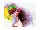 Avengers Finale 1 Headshot: Vision and Scarlet Witch Affiches par David Mack