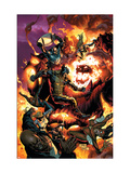 New Avengers 54 Cover: Wolverine, Spider-Man, Dormammu and Captain America Prints by Tan Billy