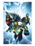 Nova 33 Cover: Nova, Black Bolt and Darkhawk Prints by Brandon Peterson