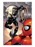 Spider-Man Unlimited 1 Cover: Spider-Man and Slyde Fighting Poster by Chen Sean