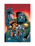 Fantastic Five 3 Cover: Dr. Doom and Thing Posters by Ron Lim