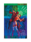 Elektra #35 Cover: Daredevil and Elektra Fighting and Shooting Posters av Brian Stelfreeze