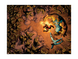 Ultimate Fantastic Four 5 Group: Thing, Human Torch, Mr. Fantastic and Moloids Posters by Adam Kubert