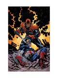 Captain America V4, 32 Cover: Red Skull and Captain America Fighting Poster by Scot Eaton