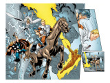 Alpha Flight 8 Group: Major Mapleleaf, Storm, Thor and Human Torch Affiche par Ross Dave